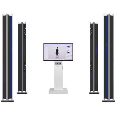 Four column model of Human body 3D scanning system