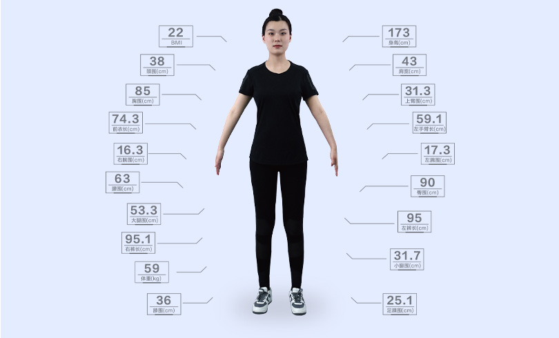 量體數(shù)據(jù)圖形化展示